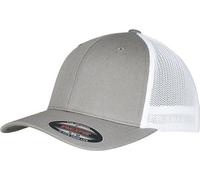 Flexfit - Casquette Trucker en matière recyclée pour homme/femme unie RW8925 (taille unique) (Gris/Blanc)
