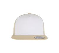 Flexfit Casquette Unisexe Classique Trucker - Casquette Trucker Classique pour Homme et Femme - Taille Unique, Doré/Blanc/Beige, Taille Unique
