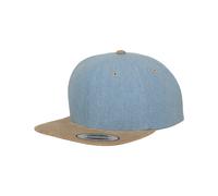 Flexfit Chambray Suede Snapback Casquette - Blue / Beige