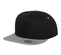 Flexfit Mixte Classic 5 Panel Snapback Blk/Silver One Size Casquette, blk/silver, Taille unique EU