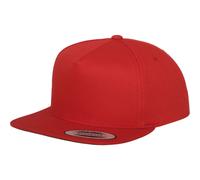 Flexfit Classic 5-Panel Snapback Cap - Rouge