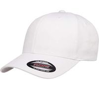 Flexfit Cotton Twill Fitted Cap Casquette de Baseball, Blanc, L/XL Homme