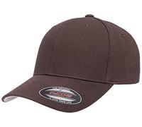 Flexfit Cotton Twill Fitted Cap Casquette de Baseball, Marron, S/M Homme