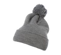 Flexfit Cuffed Pom Pom Knit Beanie, Bonnet Mixte, Heathergrey,