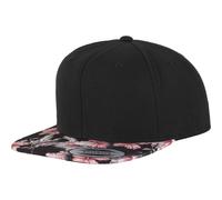 Flexfit Floral Snapback Cap - Noir / Rouge