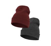 Flexfit Heavyweight Long Beanie Bonnet Mixte, Charcoal/Maroon, Taille Unique