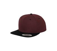 Flexfit Homme Classic 2-tone Snapback Cap Flat-sheets, - Maroon/blk, Taille Unique EU