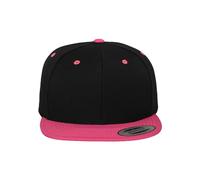 Flexfit Homme Mütze Classic Snapback 2-tone flat sheets, Blk/Neonpink, Taille unique EU