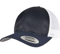 Flexfit - Hommes/Femmes Unie Bicolore - Casquette "360 Omnimesh", filet RW8071 (Taille unique) (Bleu marine/Blanc)