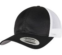 Flexfit - Hommes/Femmes Unie Bicolore - Casquette "360 Omnimesh", filet RW8071 (Taille unique) (Noir/Blanc)