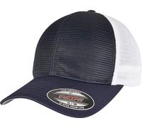 Flexfit - Hommes/Femmes Unie Bicolore - Casquette "Omnimesh", filet RW8069 (S - M) (Bleu marine/Blanc)