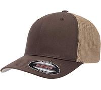 Flexfit Mesh Fitted 2-Tone Capuchon, Marron/Kaki, Taille Unique Mixte