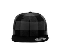Flexfit Mixte Checked Flanell Snapback Blk/Cha One Size Casquette, blk/cha, Taille unique EU