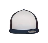 Flexfit Mixte Classic Trucker Nvy/Wht/Nvy One Size Casquette, Blanc/Bleu navy, Taille unique EU