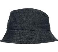 Flexfit Mixte Denim Bucket Hat Black/Grey One Size Casquette, black/grey, Taille unique EU