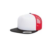 Flexfit Mixte Foam Trucker With White Front Blk/Wht/Red One Size Casquette, Blk/Wht/Red, Taille Unique