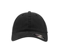 Flexfit Mixte Garment Washed Cotton Dad Hat Black S/M Casquette, Noir, S-M EU