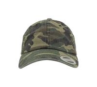 Flexfit Mixte Low Profile Camo Washed Cap Wood One Size Casquette, Vert Camouflage, Taille Unique UK