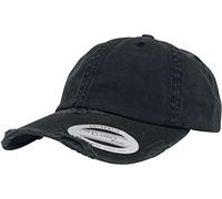 Flexfit Mixte Low Profile Destroyed Cap Black One Size Casquette, Noir, Taille unique EU
