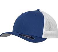 Flexfit Mixte Mütze Mesh Trucker 2-Tone Casquette, Multicolore (Bleu Roi/Blanc), S-M EU