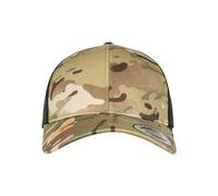 Flexfit Mixte Retro Trucker Casquettes, Multicolore (camouflage vert/noir), Taille unique EU