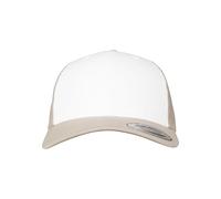 Flexfit Mixte Retro Trucker Colored Front, Casquette, Kaki/Blanc, Taille Unique EU