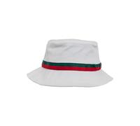 Flexfit Mixte Stripe Bucket Hat White/Firered/Green One Size Casquette, white/firered/green, Taille unique EU