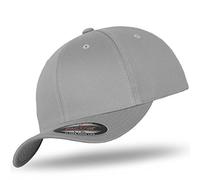 Flexfit ORIGINAL CASQUETTE BASEBALL CASQUETTE de baseball cap Wooly peigné en Bundle avec UD Tête de mort bandana dans beaucoup de couleurs - Argenté, Youth (52-54 cm)