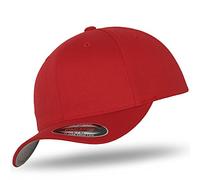 Flexfit Original Casquette Baseball Casquette de Baseball Cap Wooly Peigné Im Bundle avec UD Tête de Mort Bandana dans Beaucoup de Couleurs - Rouge, XL/XXL (59-62 cm)