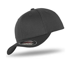 Flexfit Original Casquette Baseball Casquette de Baseball Cap Wooly Peigné Im Bundle avec UD Tête de Mort Bandana dans Beaucoup de Couleurs - Gris Foncé/Gris Foncé, Youth (52-54 cm)