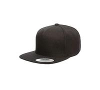 Flexfit Premium 5-Panel Snapback Cap Unisexe Casquette Noir 80% Acrylique, 20% Laine