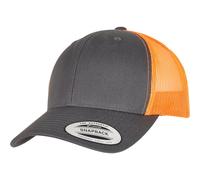 Flexfit RETRO Trucker Snapback Cap - charcoal / orange