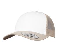 Flexfit Retro Trucker Snapback Cap - Khaki / Blanc