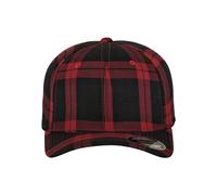 Flexfit Tartan Plaid Mützen, Blk/Red, L/XL