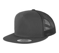 Flexfit Trucker 5-Panel Snapback Cap - Charcoal