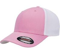 Flexfit Trucker Mesh Fitted Cap-2-Tone, Pink/White, OS