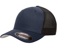 Flexfit Trucker Mesh Fitted Cap Casquette de Baseball, Bleu Marine, Taille Unique Unisexes-Adultes