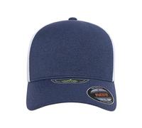 Flexfit UniPanel Trucker Cap, Melange Navy/White, Large/X-Large