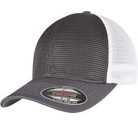 Flexfit Unisex 360 OMNIMESH Cap 2-Tone Baseballkappe, Charcoal/White, L/XL