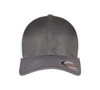 Flexfit Unisex 360 OMNIMESH Cap 2-Tone Baseballkappe, Charcoal/White, S/M