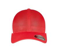 Flexfit Unisex 360 OMNIMESH Cap 2-Tone Baseballkappe, red/White, L/XL