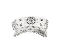 Flexfit Unisex-Adult Bandana Print Visor, White, one Size