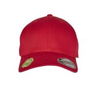 Flexfit Unisex-Adult Organic Cotton Baseball Cap, red, S/M