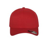 Flexfit Unisexe Capuchon sans Fermeture pour Hommes, Femmes Et Enfants Casquette Baseball Wooly Peigné - Rouge, L/XL