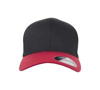 Flexfit Casquette Wooly Combed 2-Tone – Mixte – Noir/Rouge – S/M