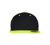 Flexfit Casquette Classic Snapback Homme bicolore visière plate Noir/Jaune fluo Taille unique EU