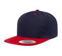 Flexfit Casquette Classic Snapback unisexe 2 tons, visière plate, taille unique nvy/red
