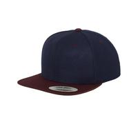 Flexfit Casquette Classic Snapback 2 tons bicolore visière plate Unisexe Taille unique nvy/maroon