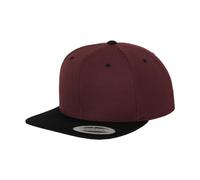 Flexfit Yupoong Unisexe Bonnet Classic Snapback 2 Tons Casquette, Bicolore Blanc Casquette avec Droit Parapluie, Taille Unique Taille Unique pour Hommes et Femmes