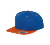 Flexfit Casquette Classic Snapback 2-Tone unisexe, visière plate, taille 55-60 bleu roi/orange